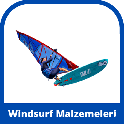 Windsurf equipment, a windsurfer riding